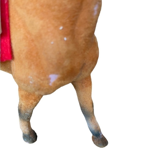 Toy Plastic Flocked Coated Felt 2 Horses and 2 Foals and Accessories - Picture 11 of 15